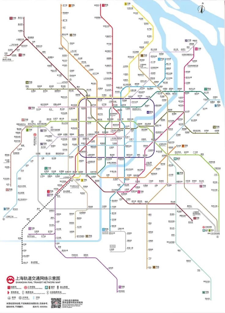 上海地下鉄路線図